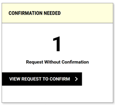 Screenshot of the Confirmation Needed tray via the OSD Student Portal.