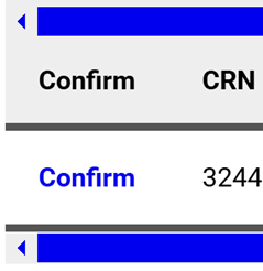 Screenshot of the Confirm button via the OSD Student Portal.