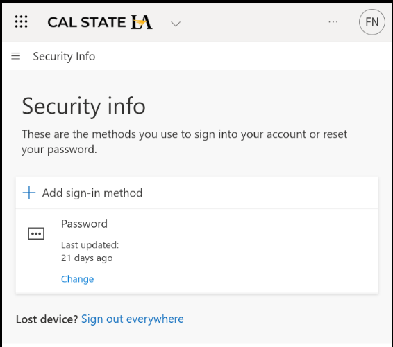 Security Info