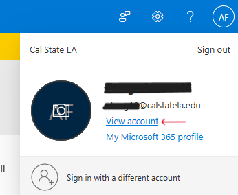 Microsoft View Account