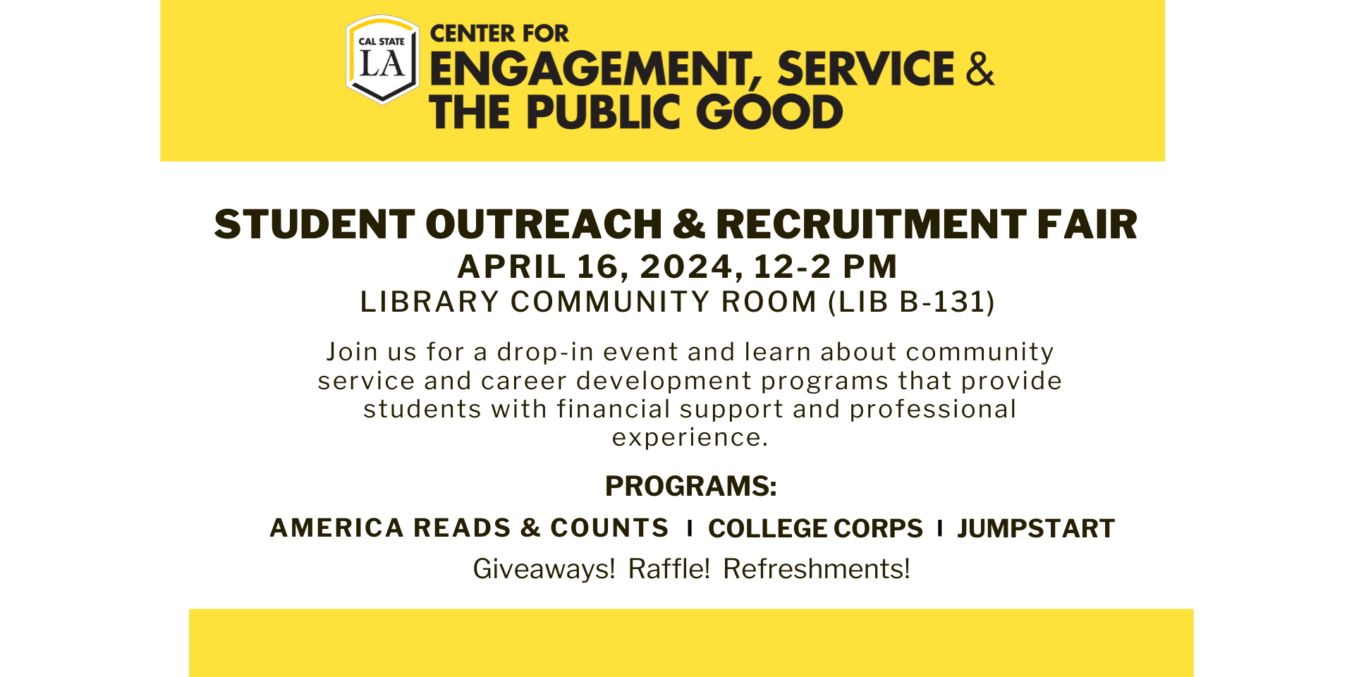 Student Outreach &amp; Recruitment Fair | Cal State LA