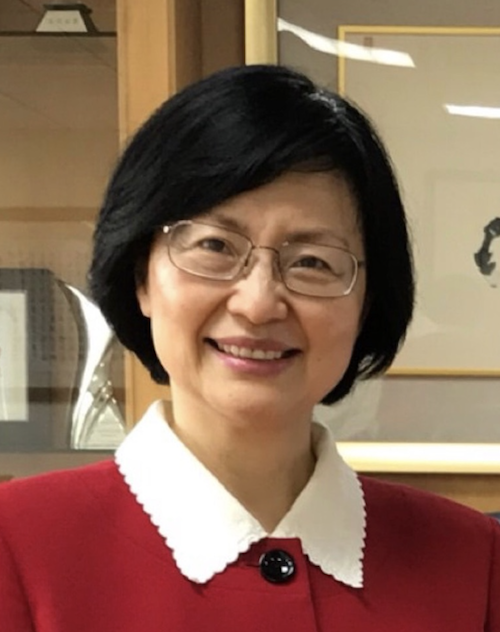 Yu-Chung Chang wearing a red sweater