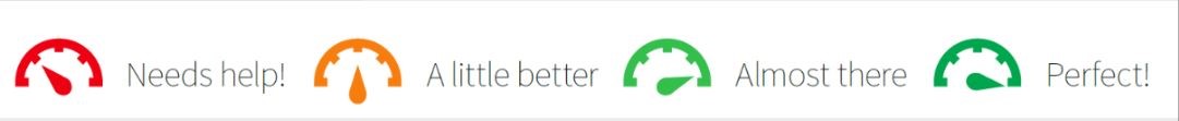 accessibility indicators or colored dials