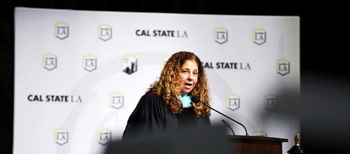 Photo of Ana Ponce during the 2018 Commencement