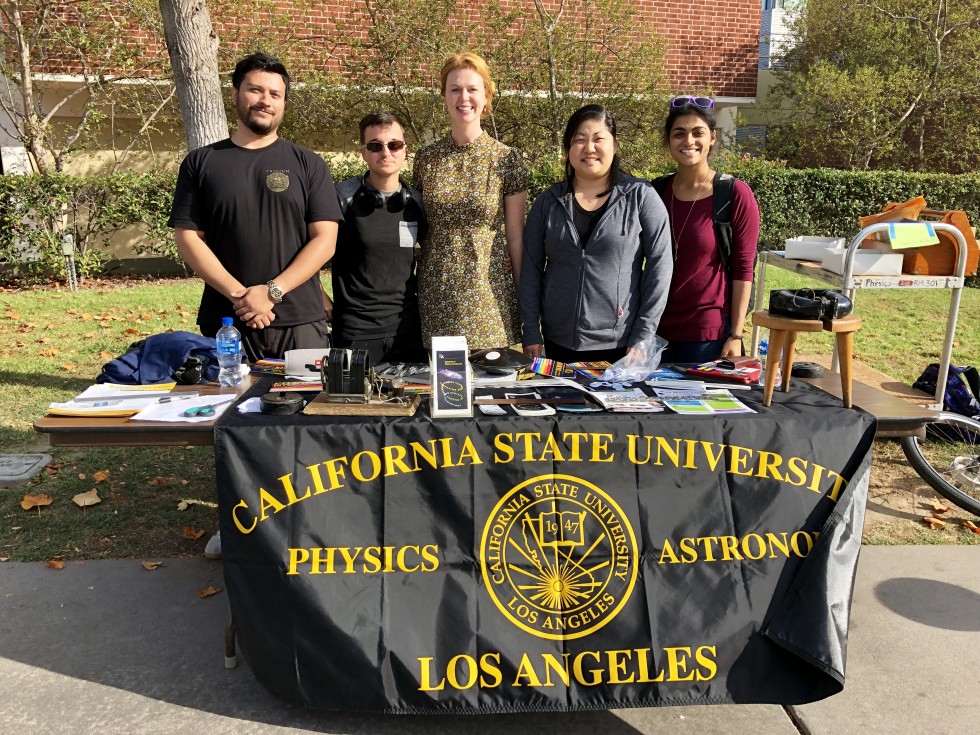 Silver, Jayden, Carey, Hope, and Bhavna at Physics Awareness Day!