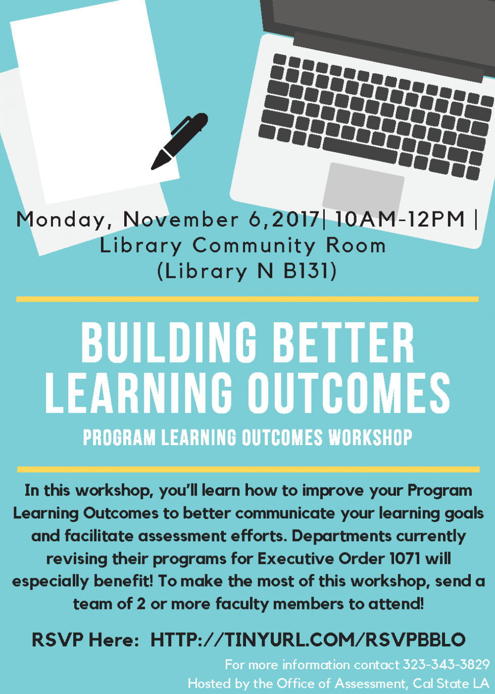 Flyer for Building Better Learning Outcomes