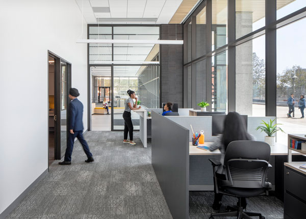 The inside of an administrative office.
