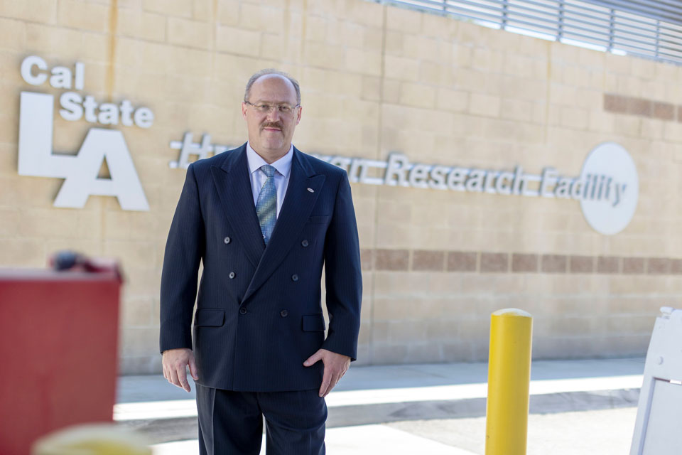 blekhman stands in front of H2 station