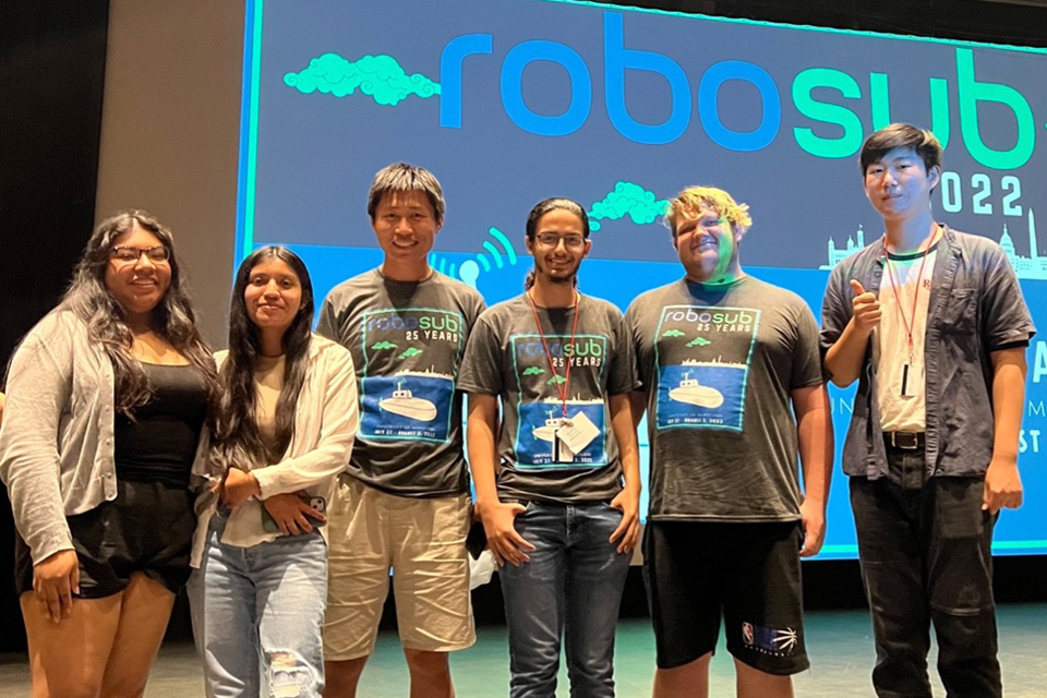 robosub team at competition