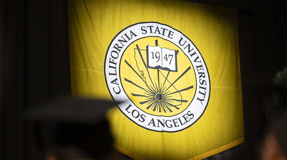 The Cal State LA seal on a banner