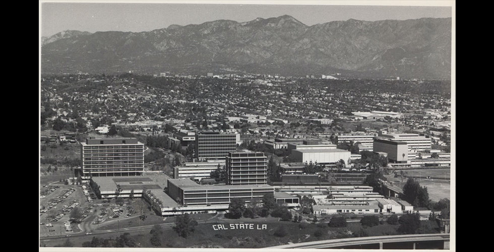 Birdseye view of historical Cal State LA campus