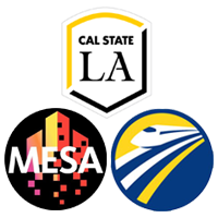cal state la - high speed railway - MESA logos