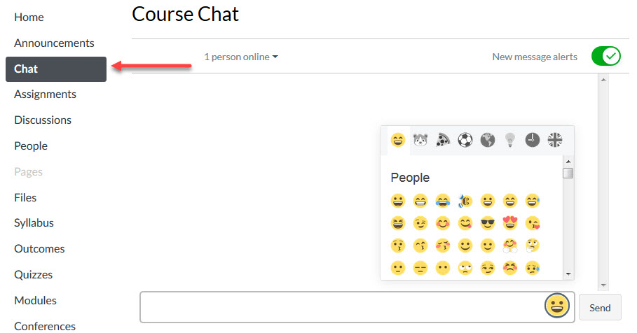 chat in Canvas