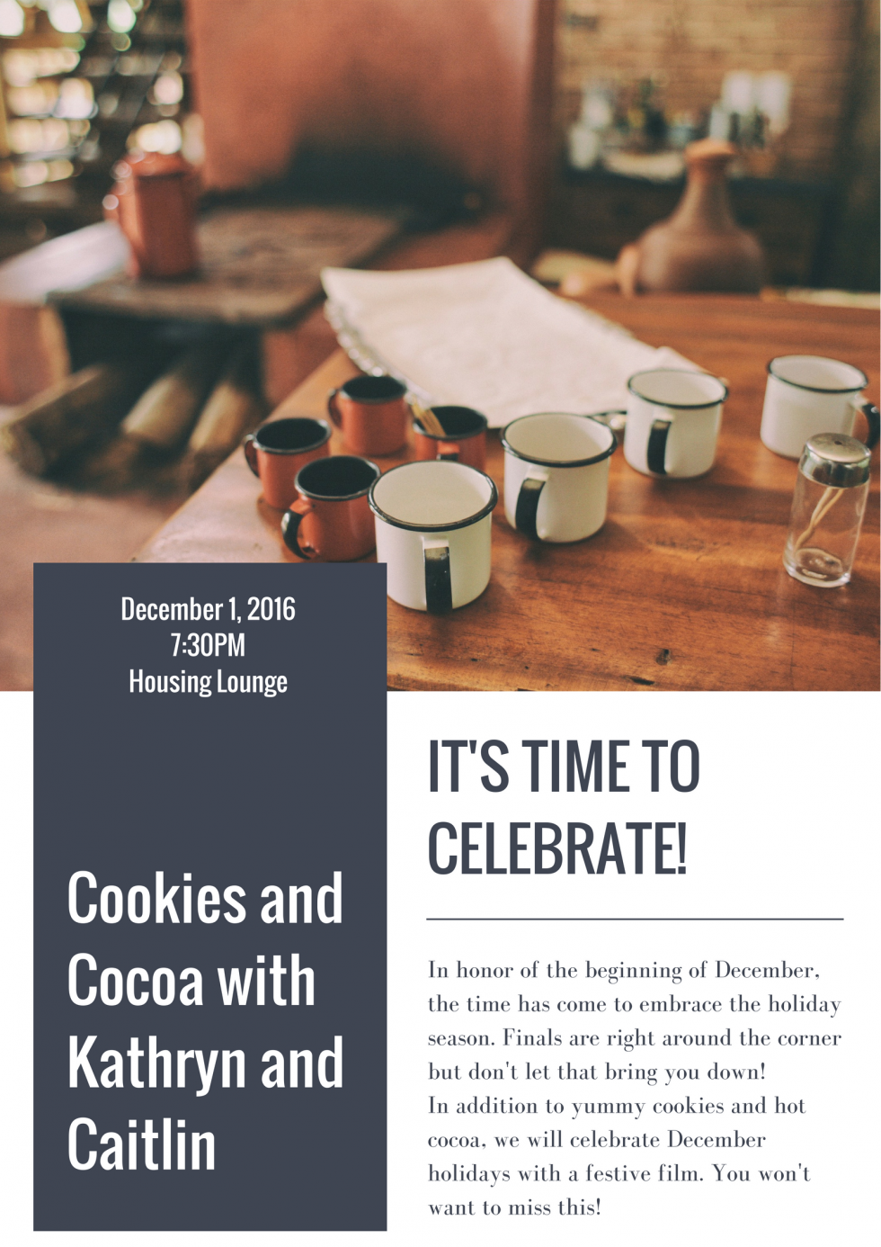 Cookies and Cocoa Flyer