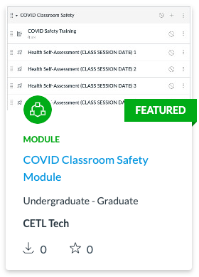 COVID Classroom Safety Module in Commons