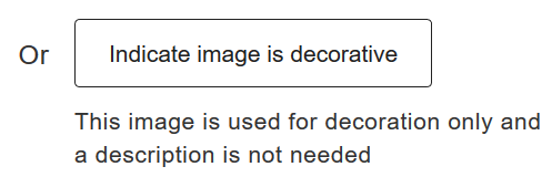 Indicate image is decorative button