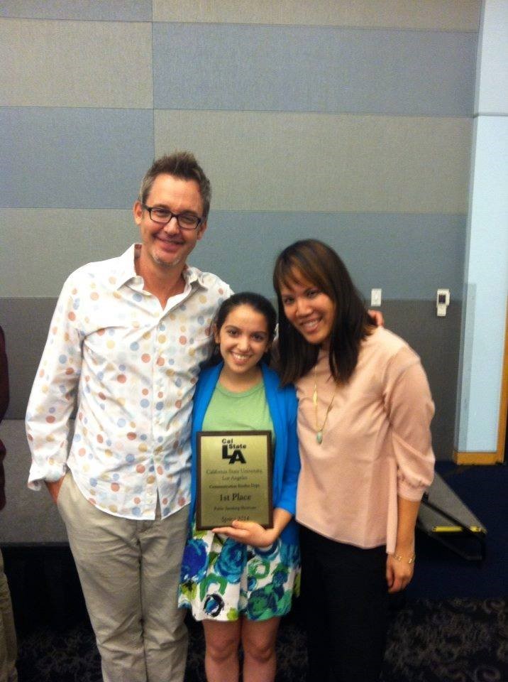 Dr. David Olsen and Frances Chee with Dani Soibelman, past winner 