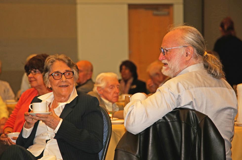 Helen Pitsiou-Darrough and Bill Darrough at luncheon