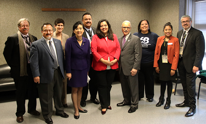 Dignitaries at 50th commemoration of East LA Walkout at Cal State LA