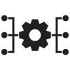 cog and wire icon 