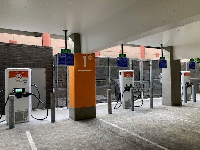 Level 3 Charging Stations in Parking Structue E