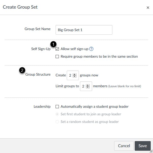 Enabling self sign-up for groups