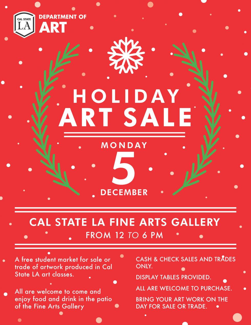 2016 Student Holiday Art Sale