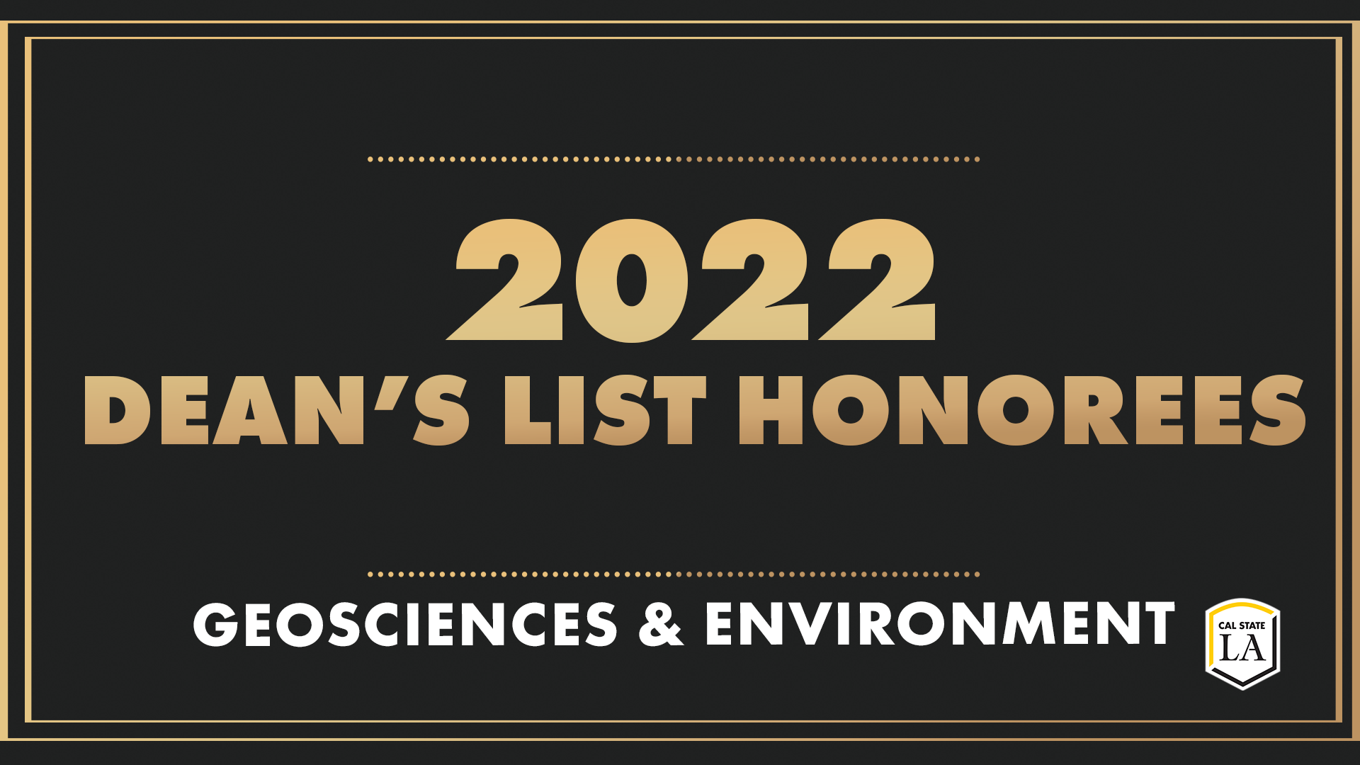 2022 Geosciences & Environment Honorees