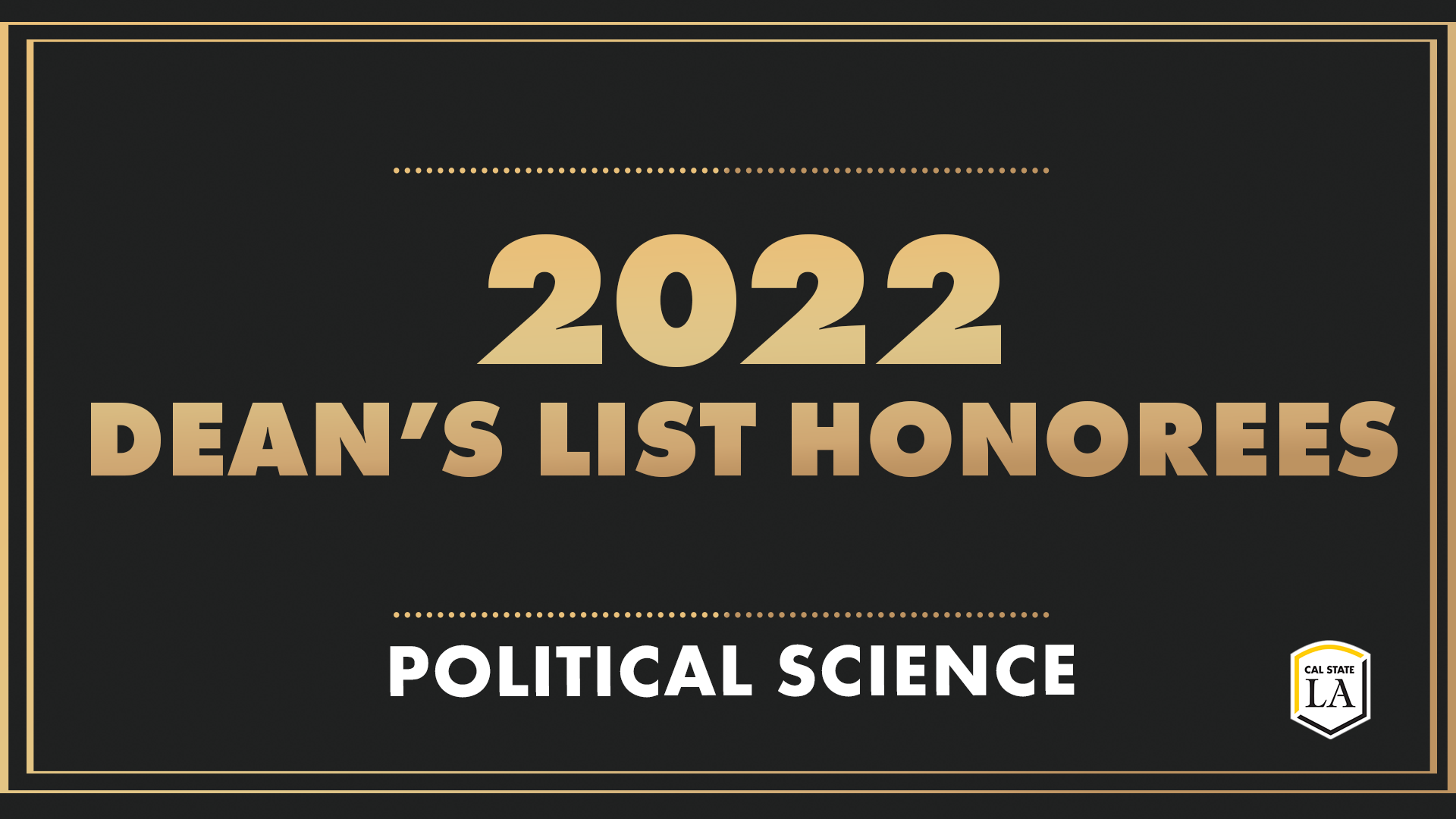 2022 Political Science Dean's List