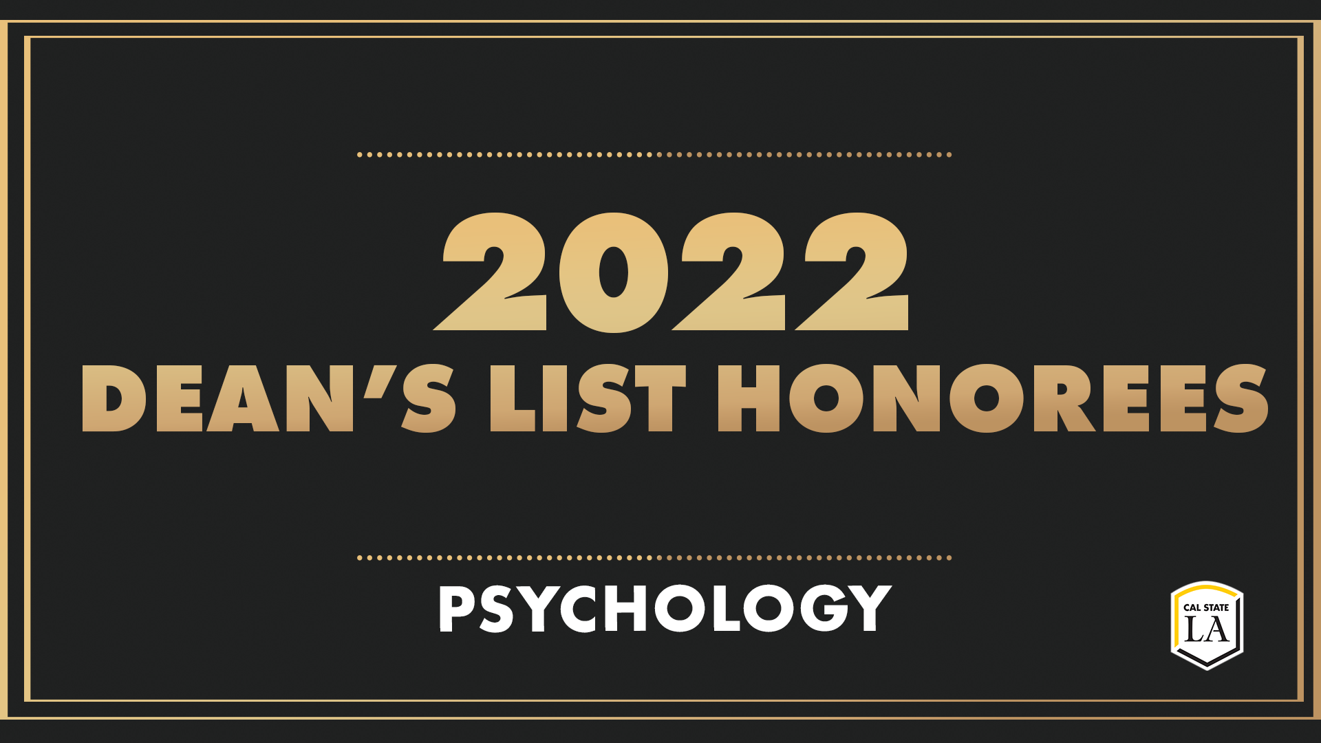 2022 Psychology Dean's List
