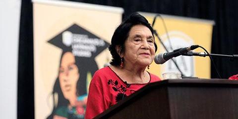 Dolores Huerta speaks at Chicana/o Studies celebration