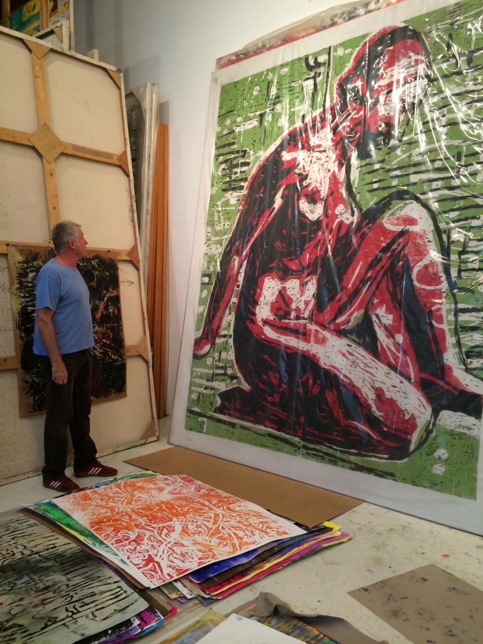 Roger Herman in his studio