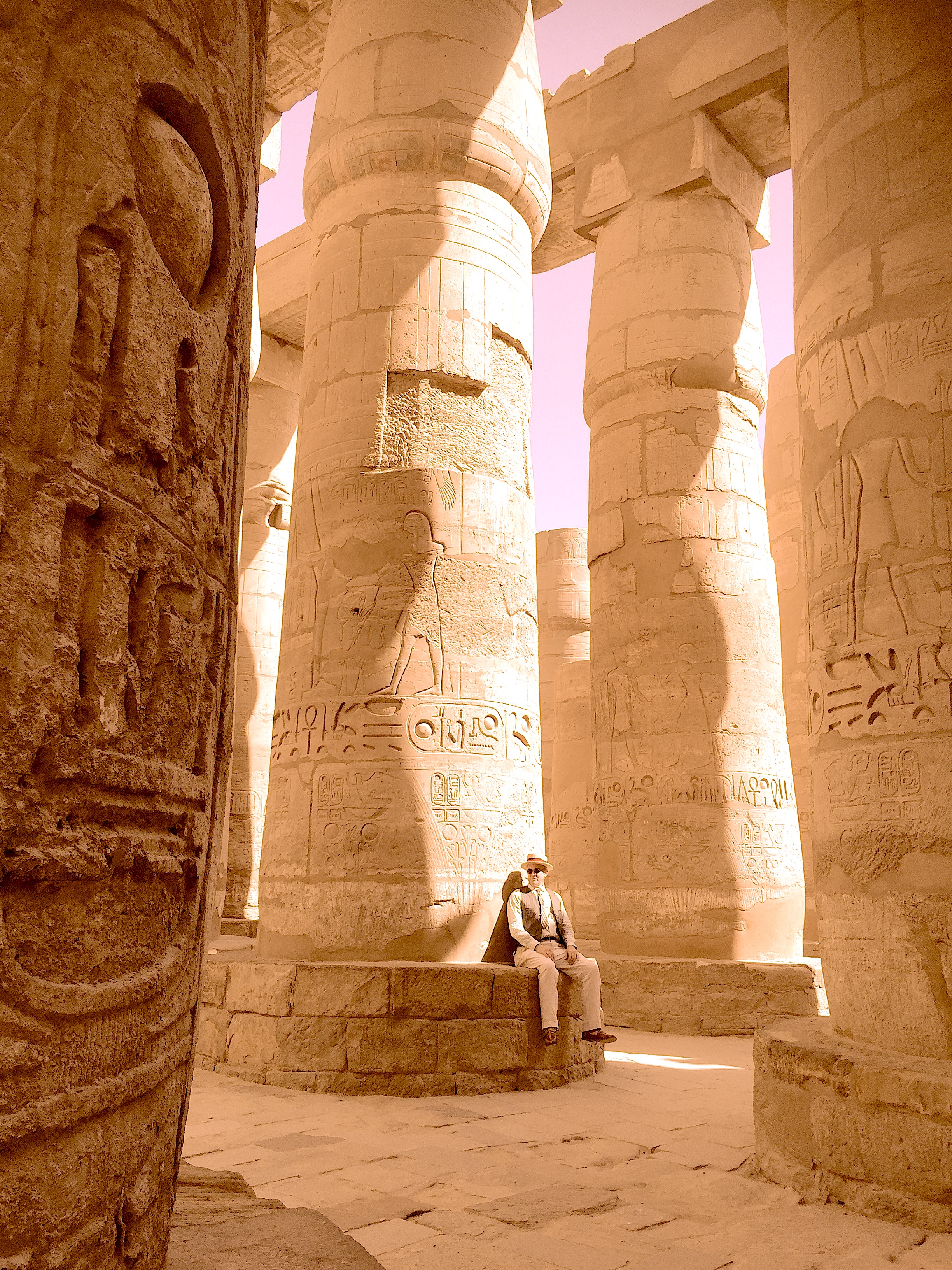 Dr. Doran in Egypt, at Luxor.
