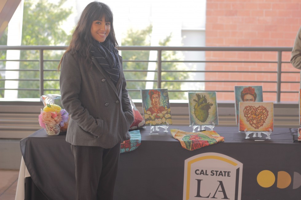 Student assistants, Michelle at school event