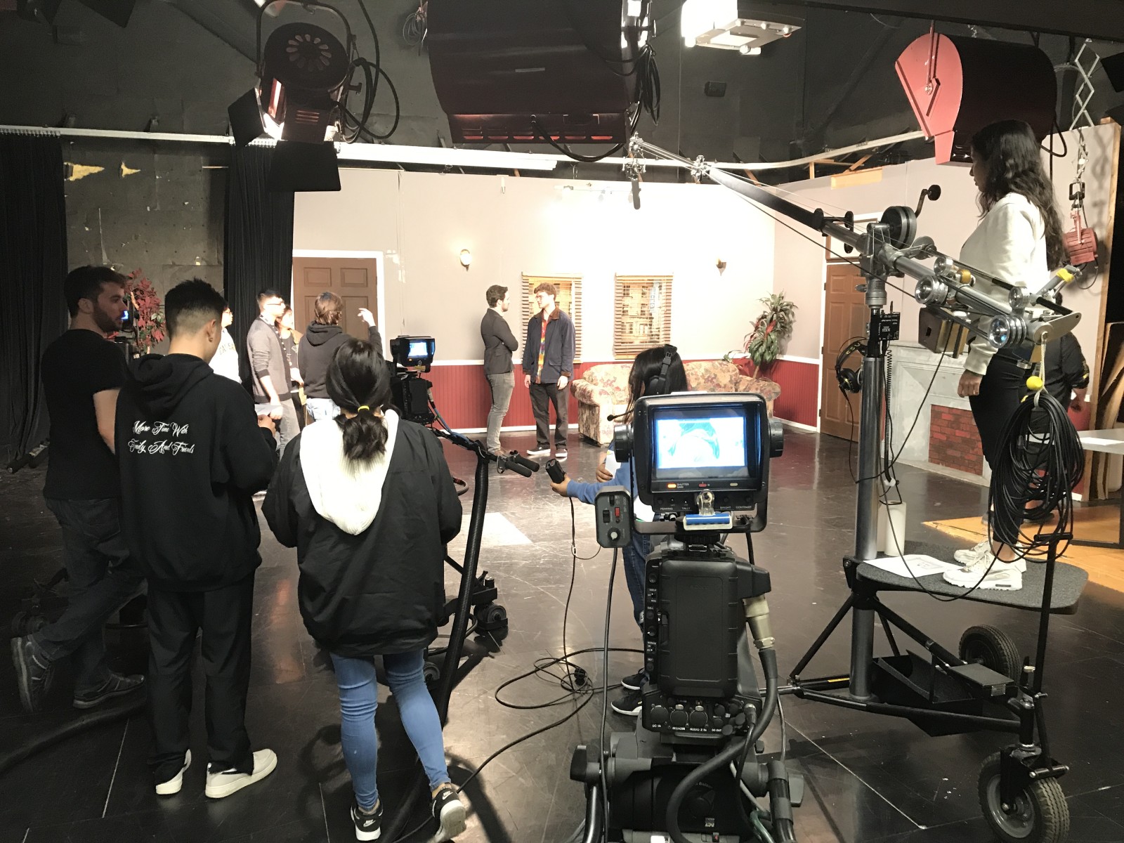 Three-camera studio production class