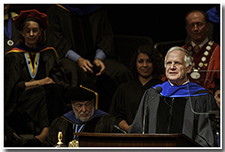 CSUAL Foundation President John Paul Isaacson offers a greeting at the ceremony.