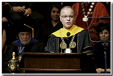 President William A. Covino speaks at the Investiture.