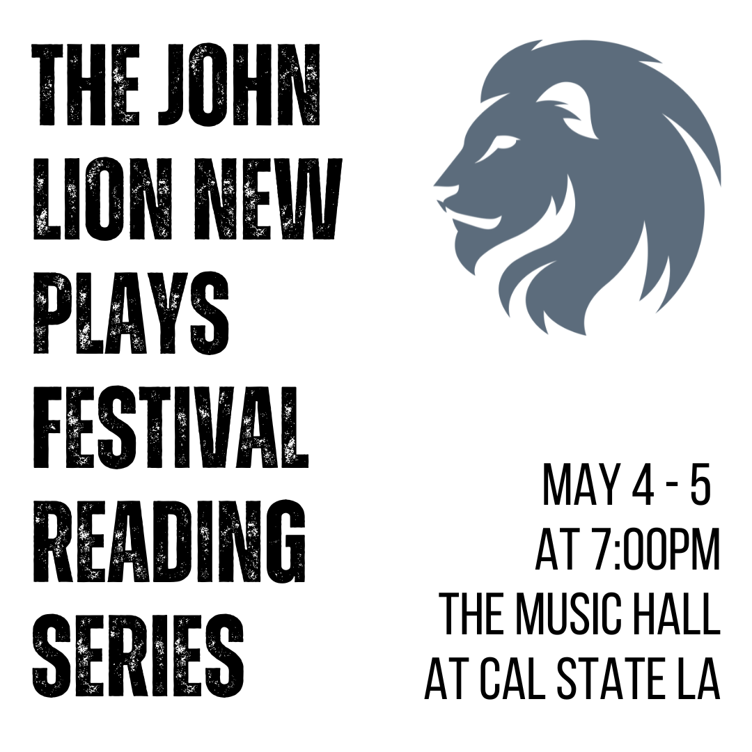 Illustration of lion and black text.