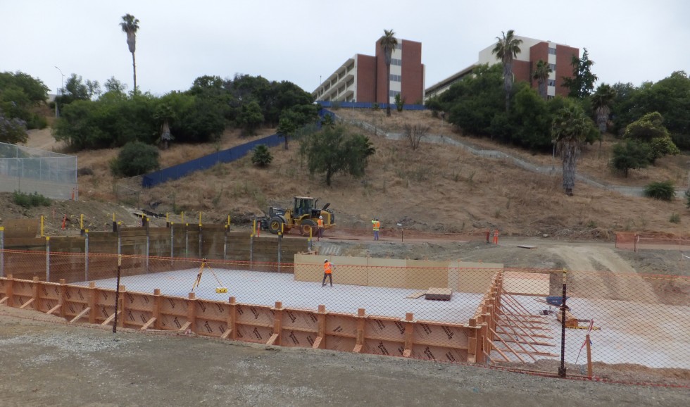 Construction of new student housing units on campus as of June 2019.