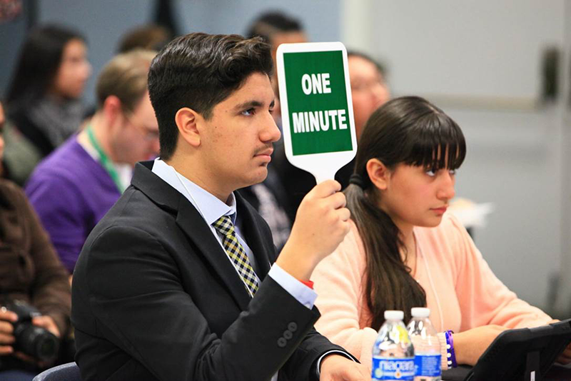 LAUSD students at forum.