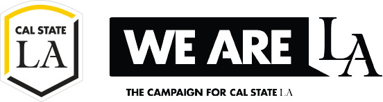 Cal State LA logo and We Are LA logo