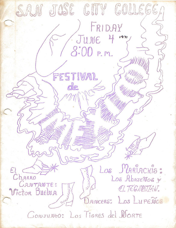 Earliest performance on June 4, 1971 with Los Lupeñoe. Featured are both Rebecca Gonzales, Mariachi Los Albajeños, and Barbara Perez-Diaz, Mariachi Taquilatlán.