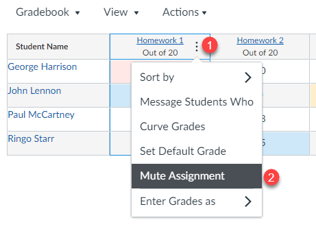 Mute assignment