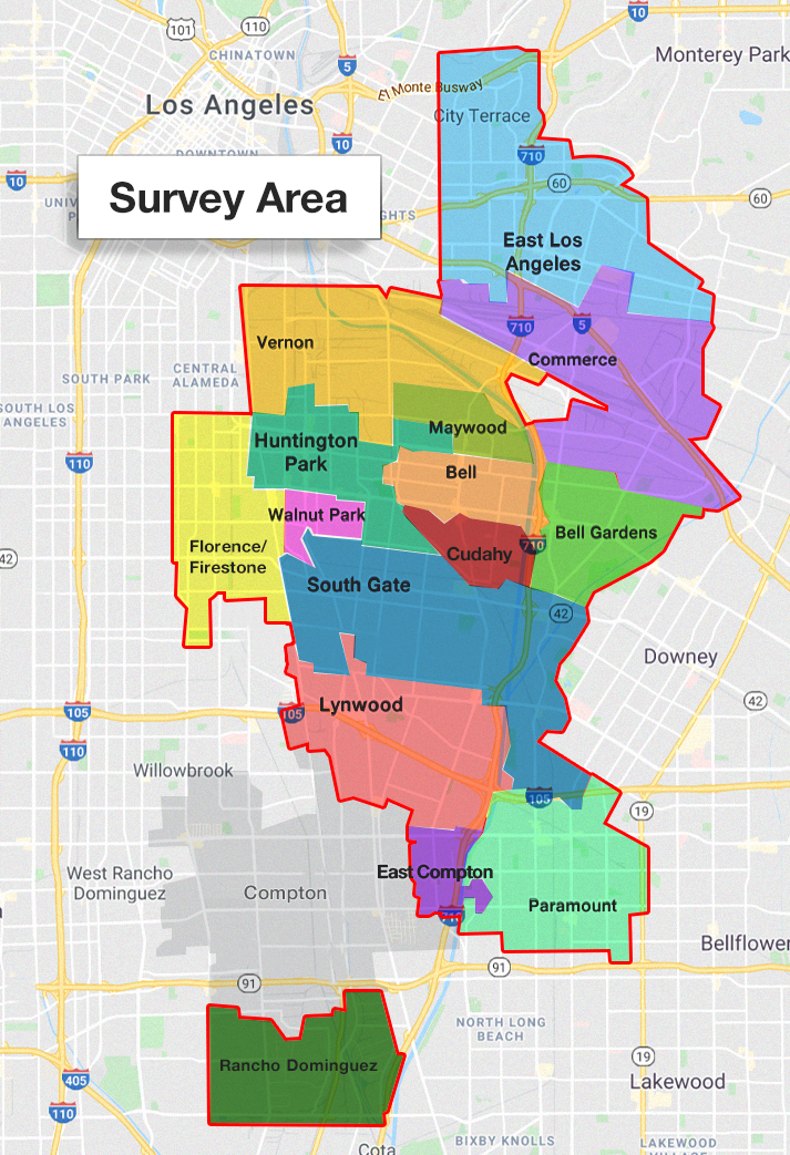 Map of survey area