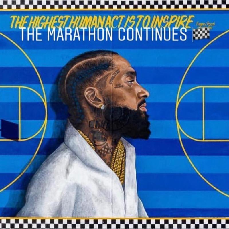 Alumna's school unveils Nipsey Hussle memorial basketball court