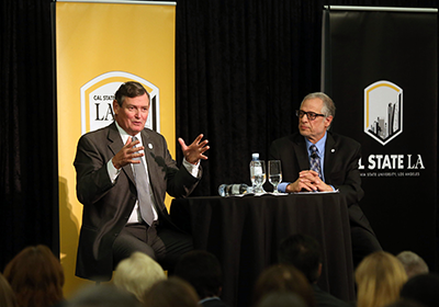 CSU Chancellor White with PBI Executive Director.