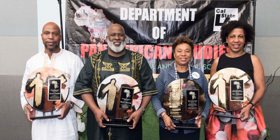 Four faculty members hold awards at the Pan-African Studies Honors Dinner