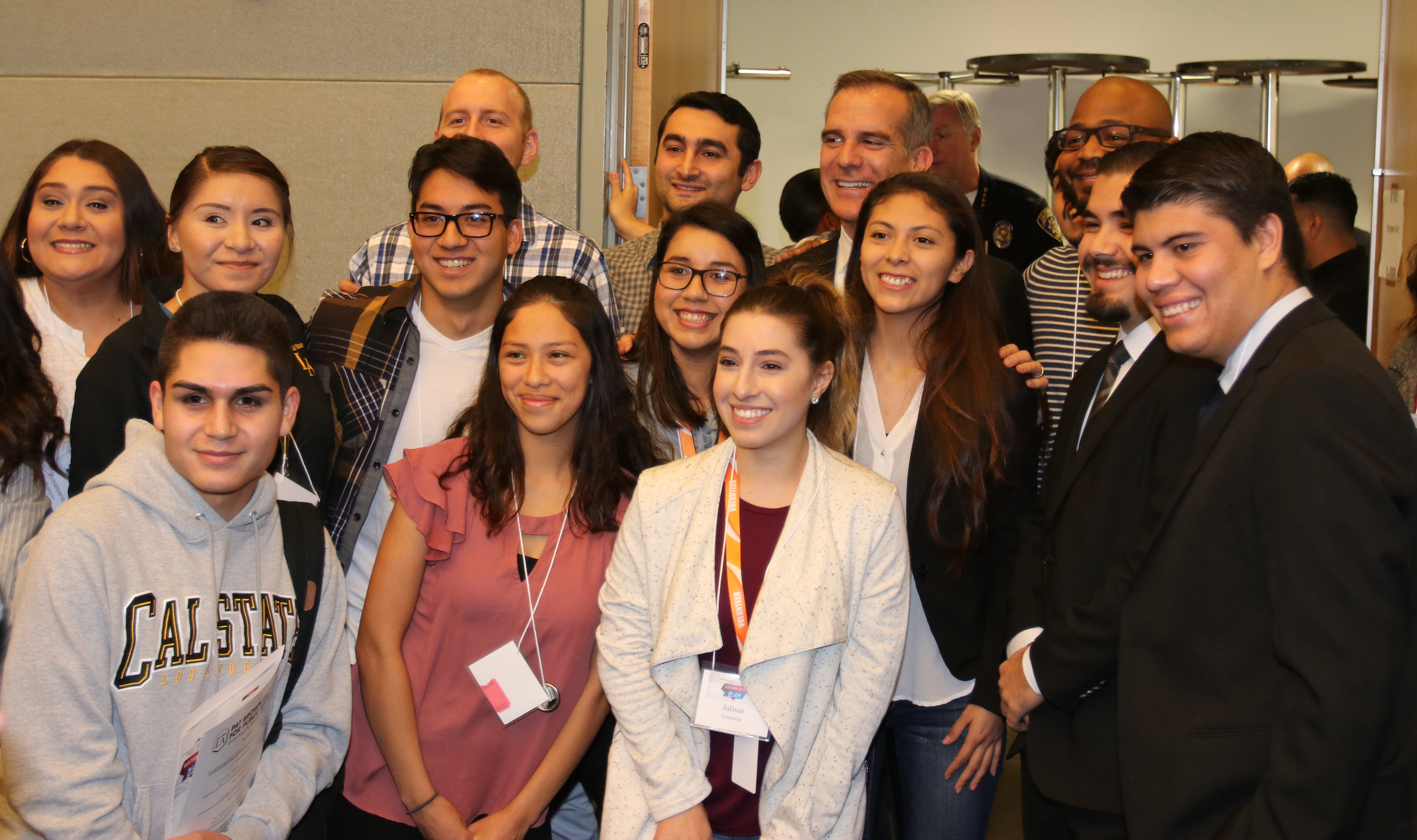 Mayor Garcetti with students