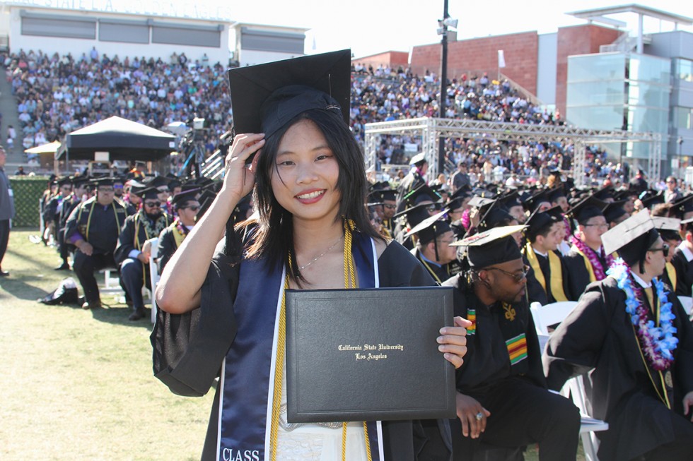 Pearl Sun during Commencement 2017