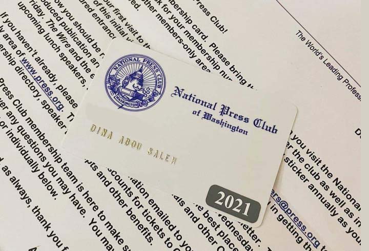 National Press Club membership card